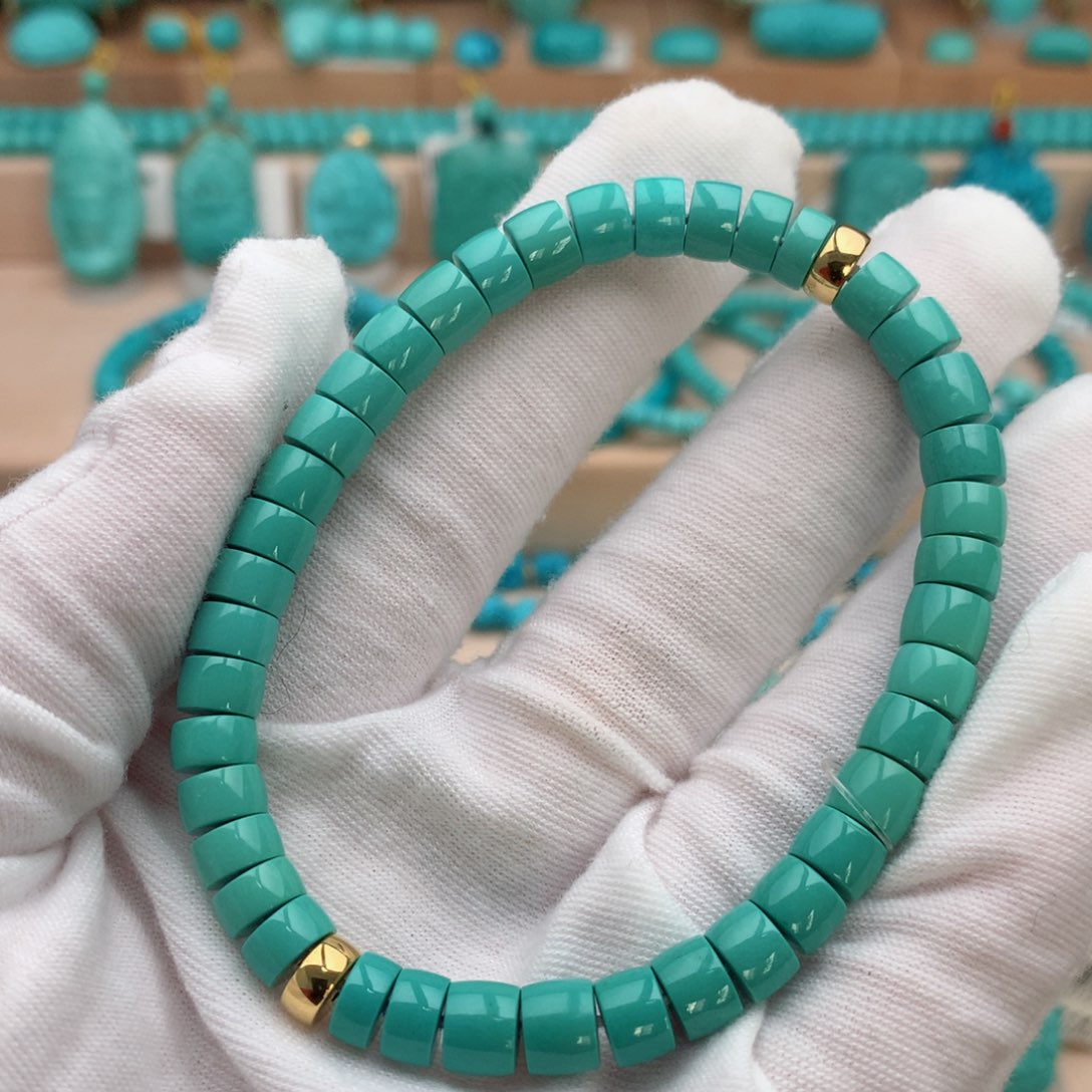 绿松石未镶嵌珠宝奇石6.5mm