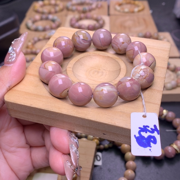 石英质玉手链合金韩***木