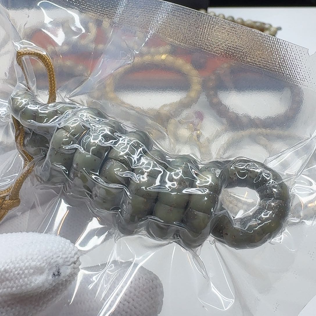 星月菩提吊坠105 灭世糯冰帝王绿大肠7左右108