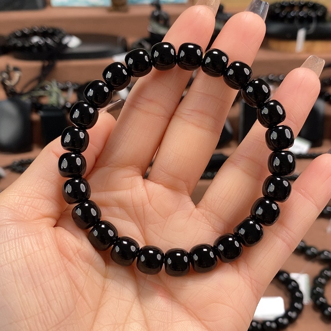 和田玉未镶嵌手链9特黑