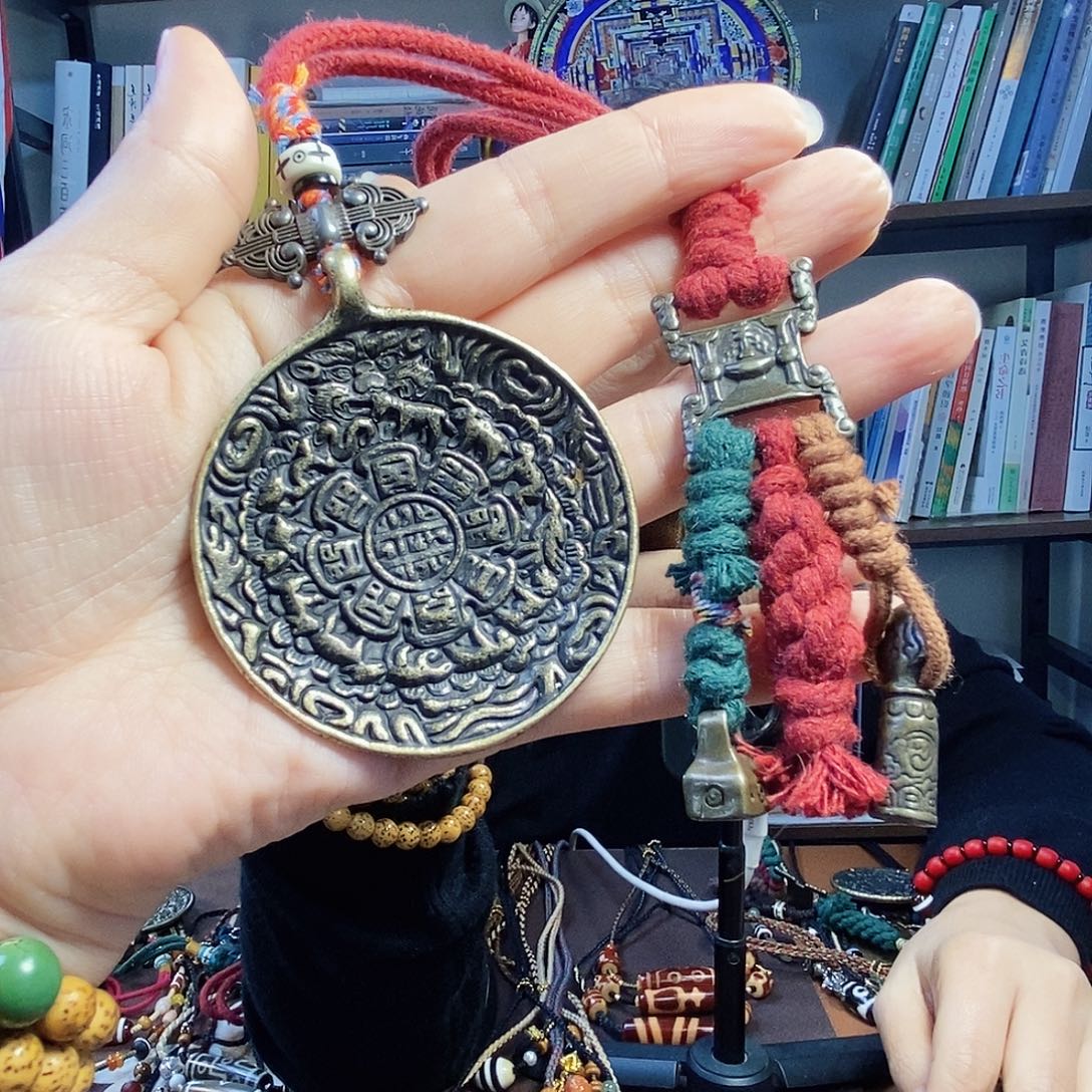 布艺铜合金九宫挂件