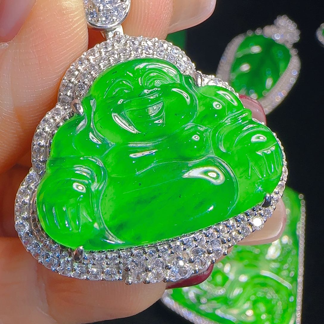 翡翠吊坠(赠链)银S925镶嵌