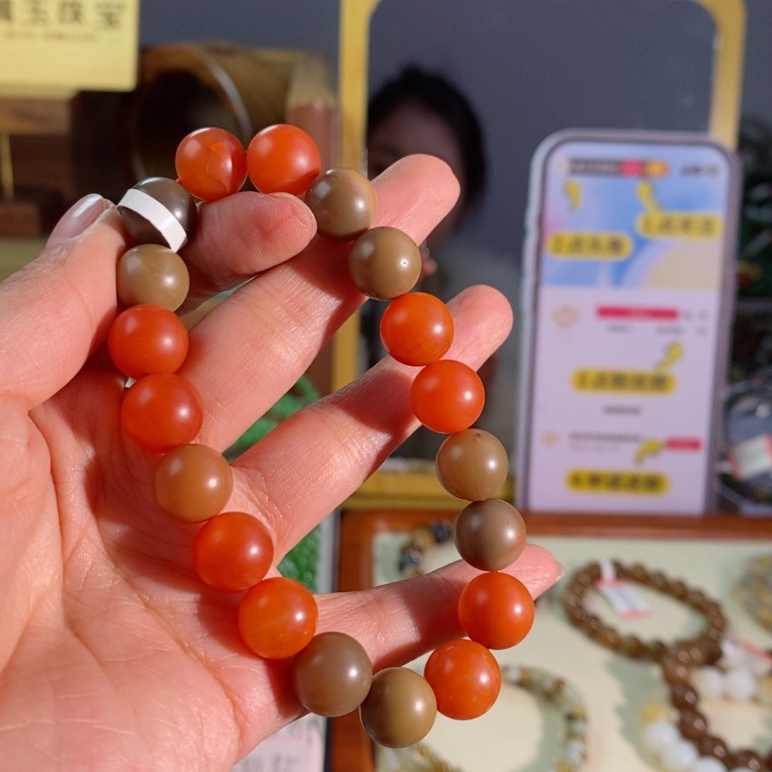 南红玛瑙手链未镶嵌