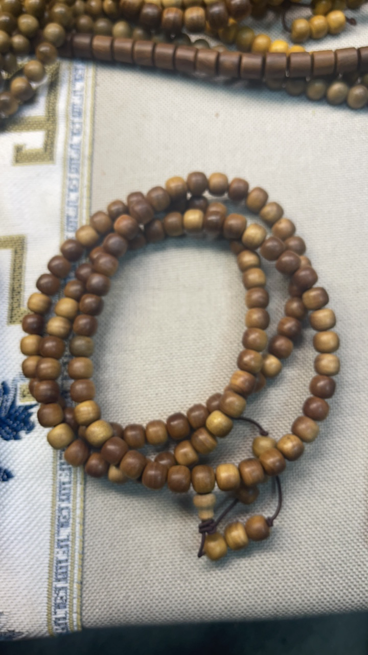 7×8 黑肉横纹奶香老山檀手串