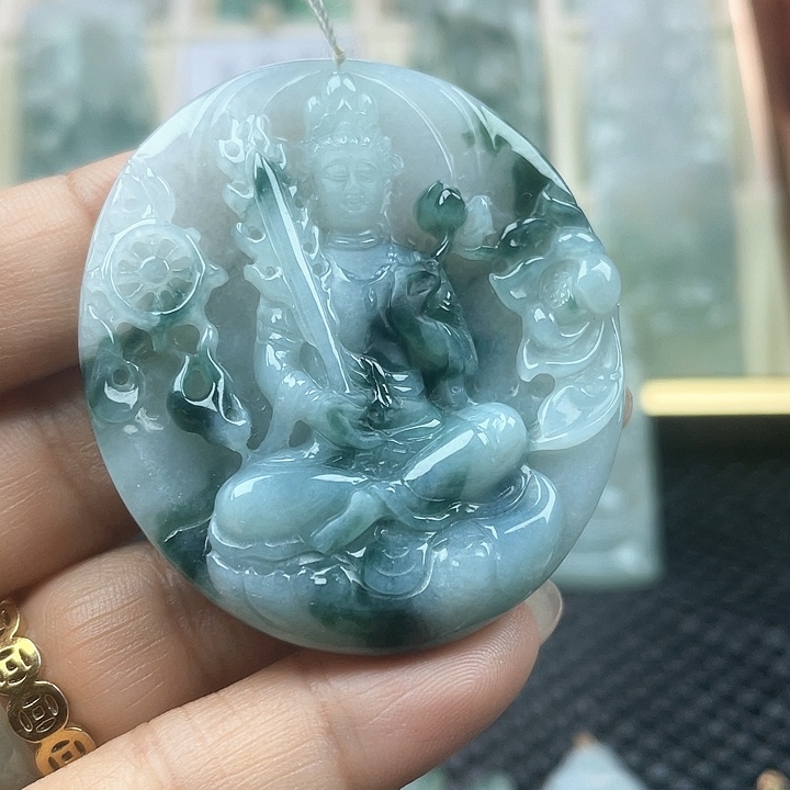 颈饰未镶嵌翡翠天然翡翠虚空