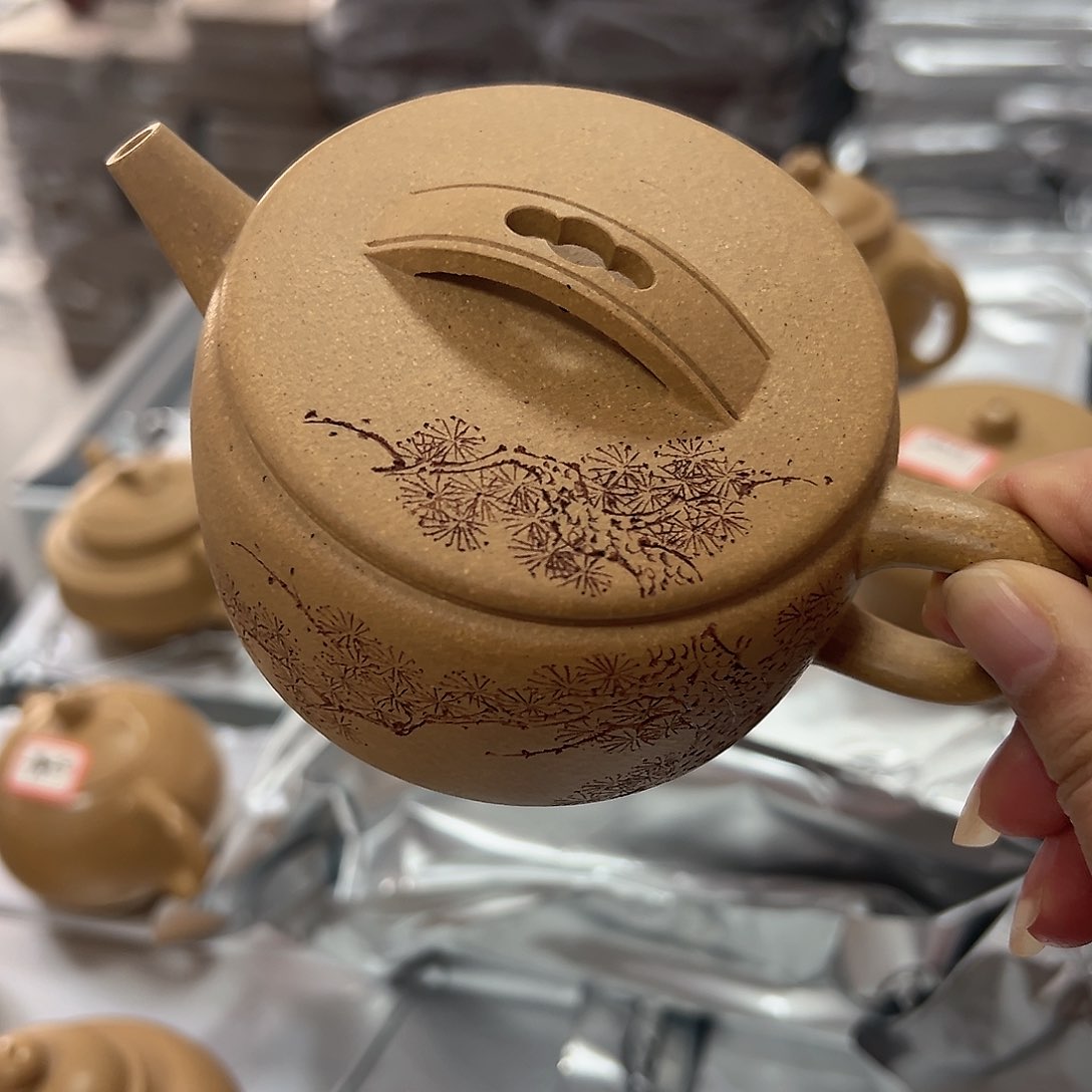 紫砂茶壶黄龙山原矿黄金段220