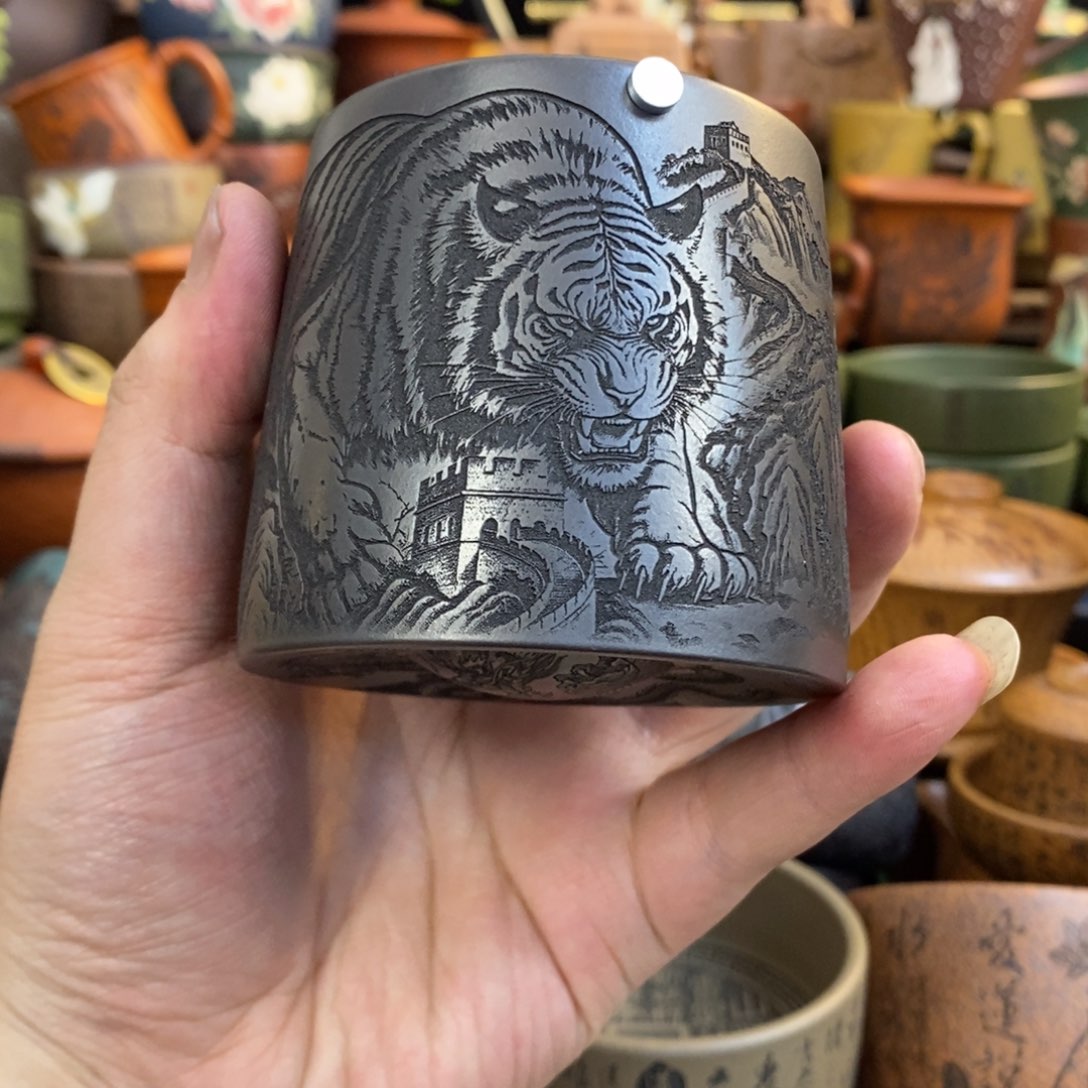 紫砂杯子宜兴全手工紫砂杯