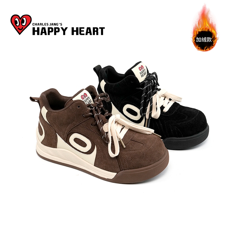 查尔斯桃心【海盐焦糖】复古高帮老爹鞋法式慵懒阿甘德迅女鞋双十一