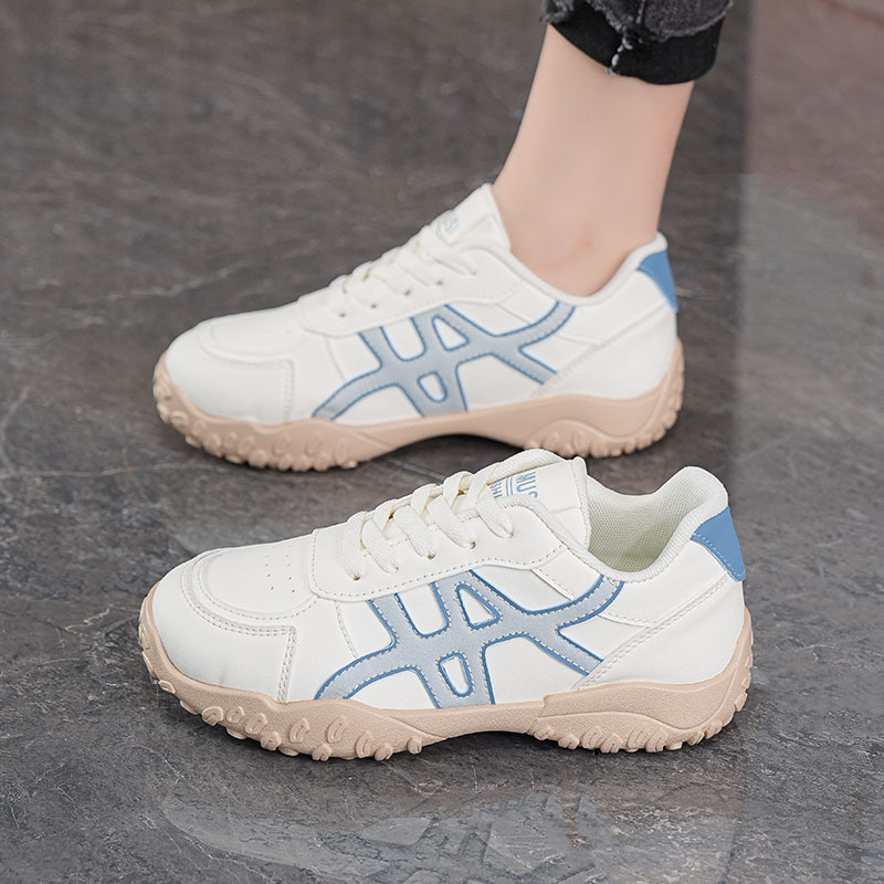 德训鞋女秋季新款透气小白鞋厚底运动鞋休闲SH123