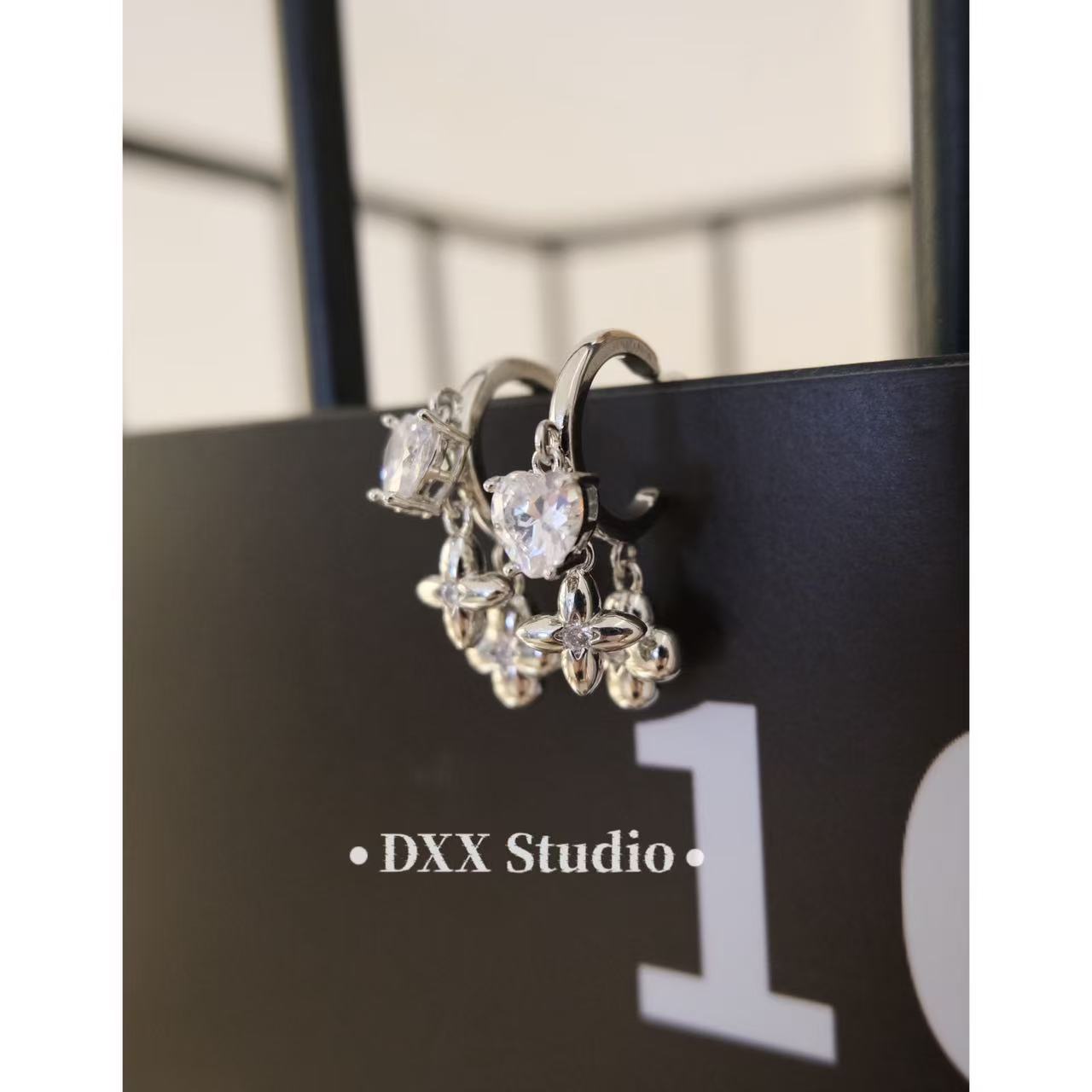 铜合金锆石耳饰 小众设计ins简约耳饰47571