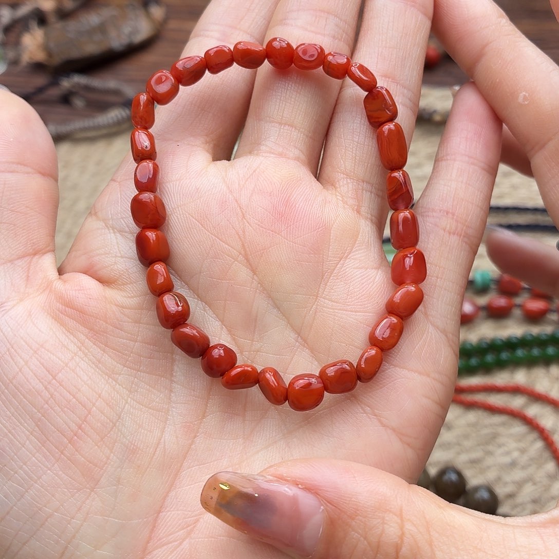 遇***你南红玛瑙未镶嵌手链