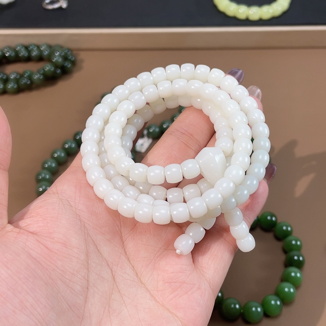 和田玉手链未镶嵌7.2 108