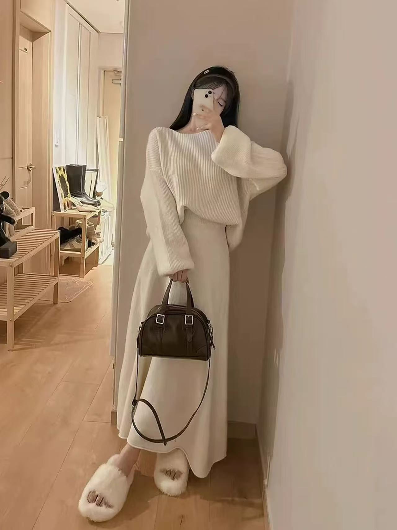 小妳XiaoNi———（冬款针织套装裙1440248）