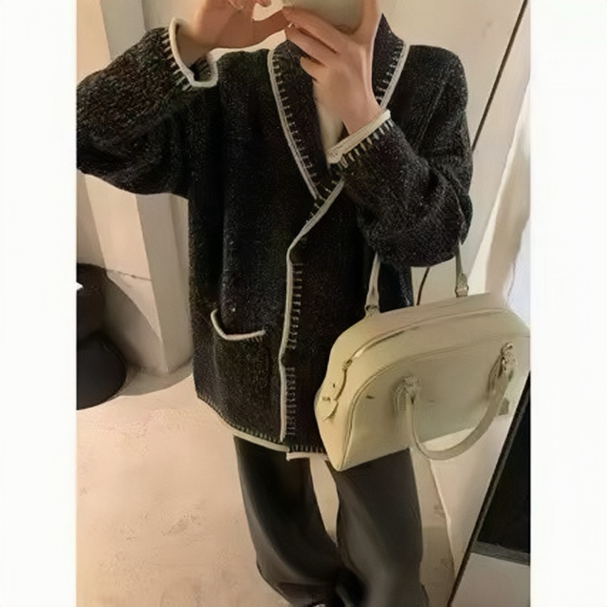 【p】特种纱羊毛高克重针织开衫