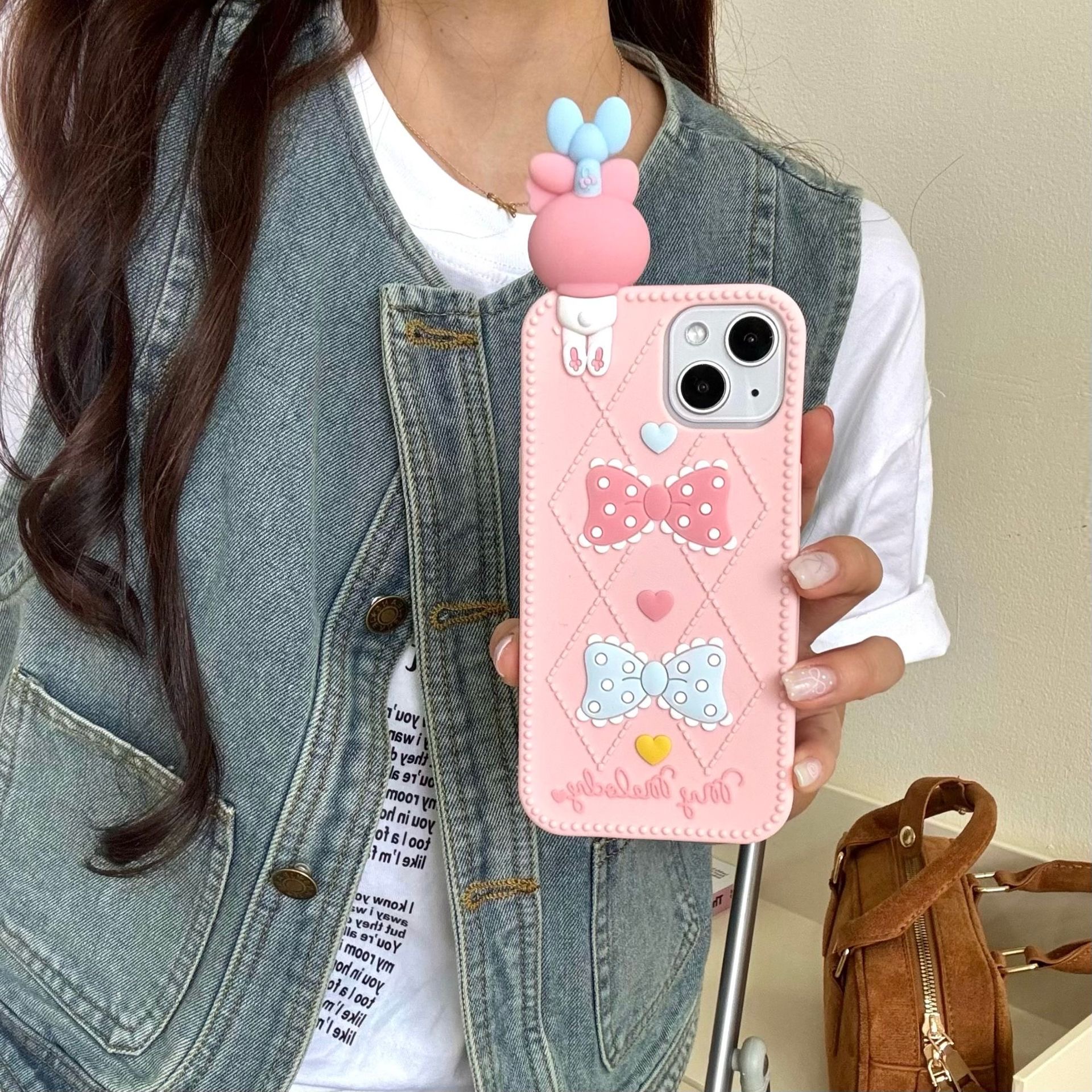 【适用苹果】女款可爱趴趴玉桂狗美乐蒂iPhone16立体15软硅胶手机壳