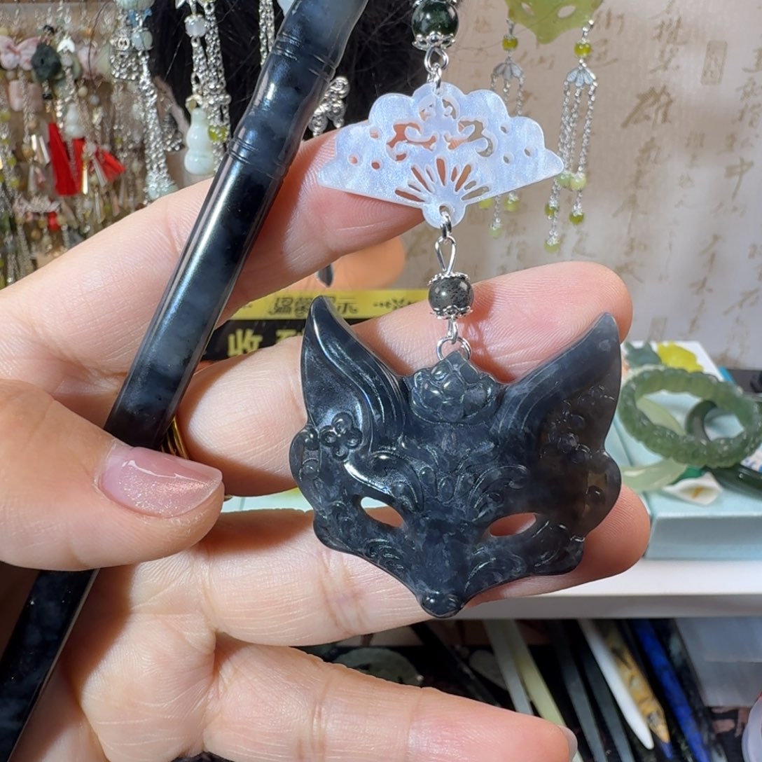 未镶嵌岫玉发簪福利款两个包邮