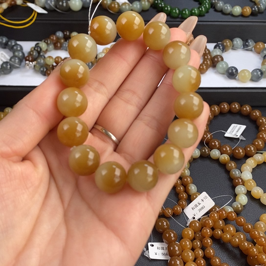 和田玉手串未镶嵌简*