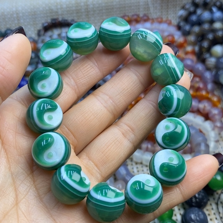 玛瑙/玉髓手链未镶嵌金*