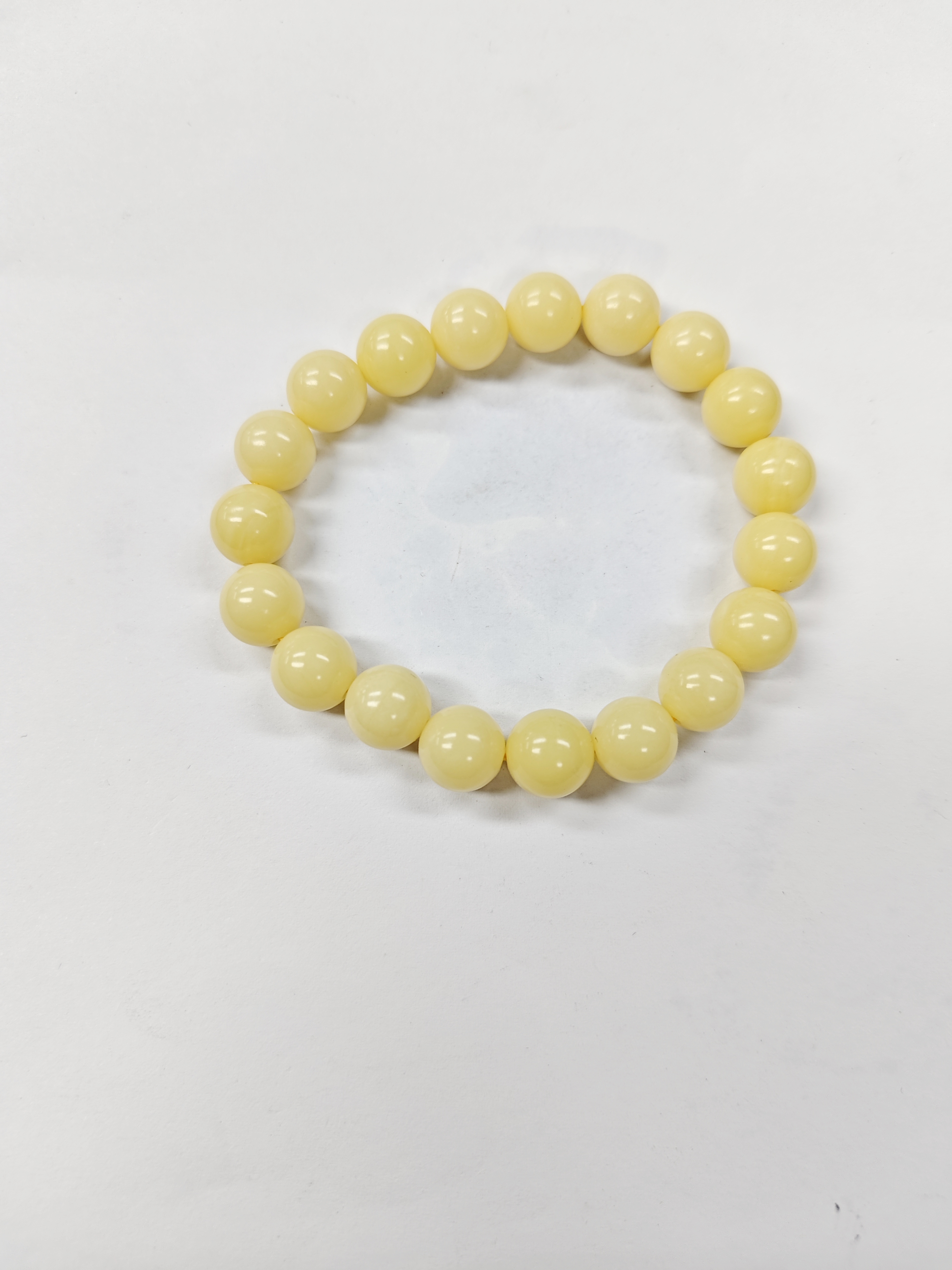 A50精品黄色卡10mm圆珠手串