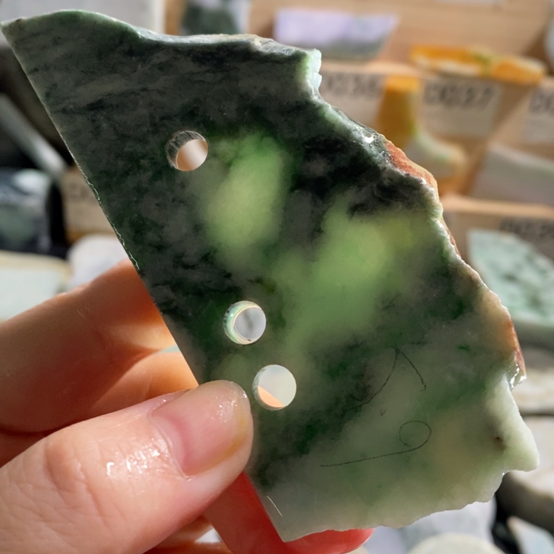 颈饰未镶嵌翡翠天然翡翠