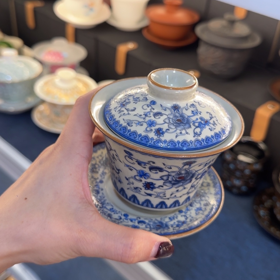 陶景德陶瓷盖碗茶具