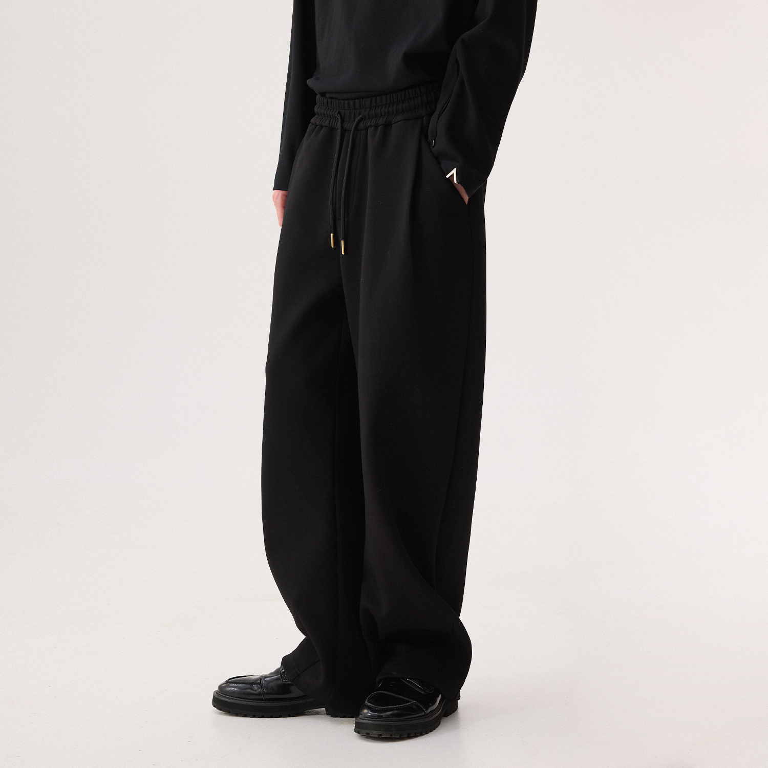 CHICERRO西西里男装威尔士亲王格休闲裤子男休闲长裤直筒宽松秋冬