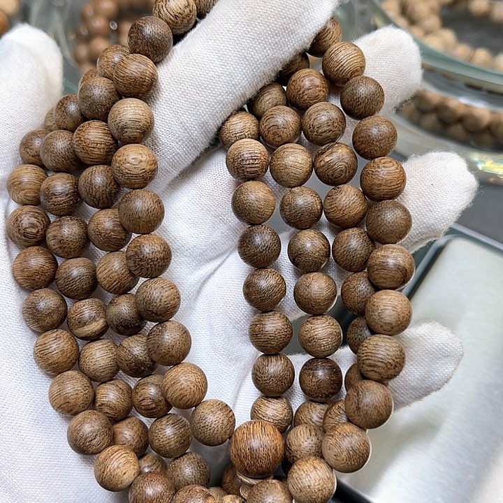 沉香手串文莱奇韵古董老料8mm多28克➕珍藏品