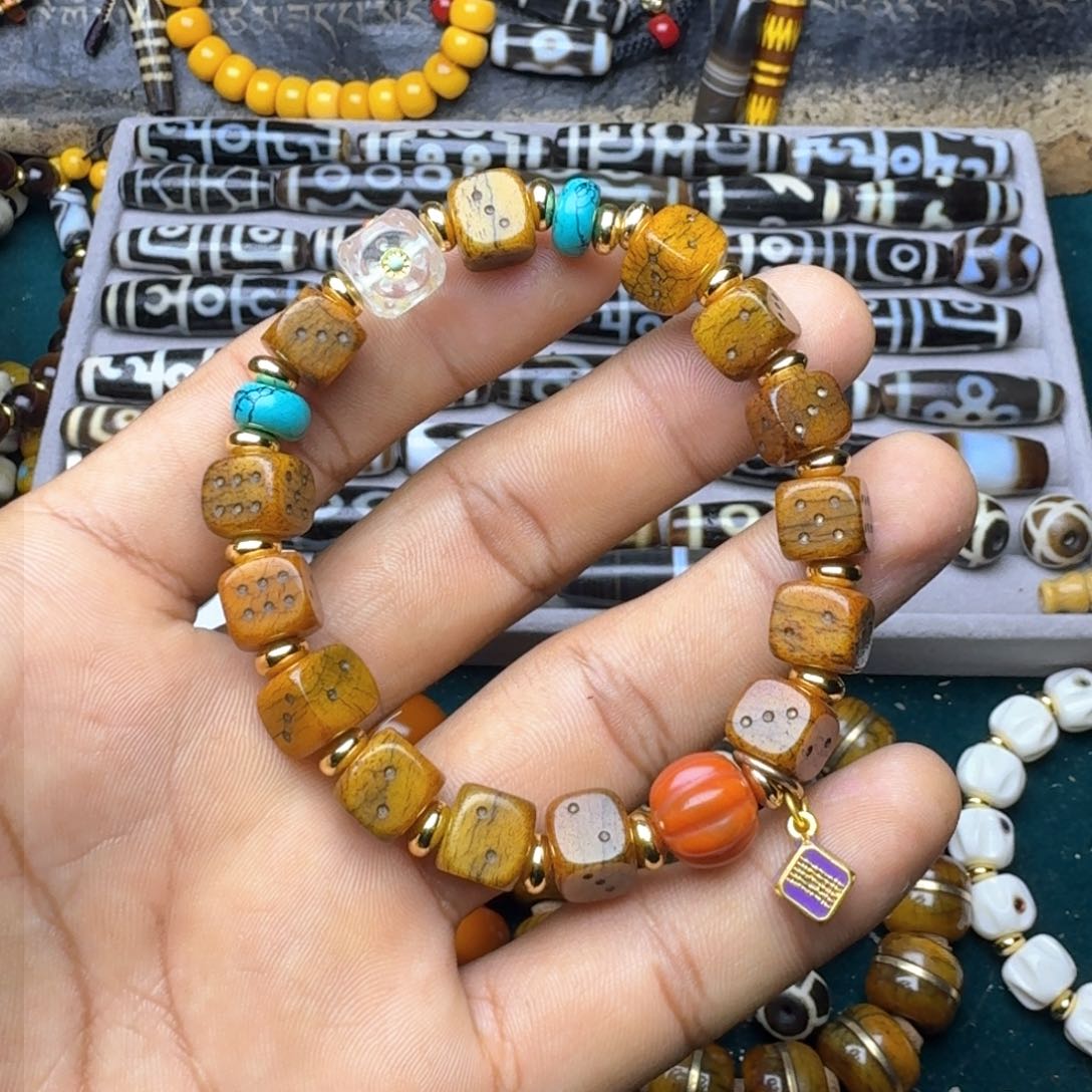 柏香籽/百香籽吊坠牦牛骨