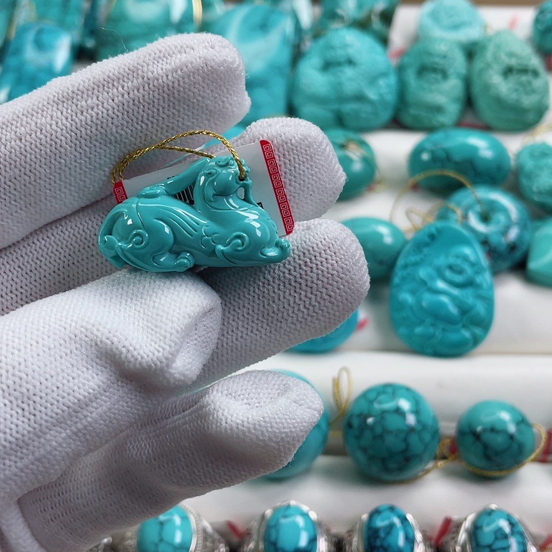 绿松石车挂未镶嵌