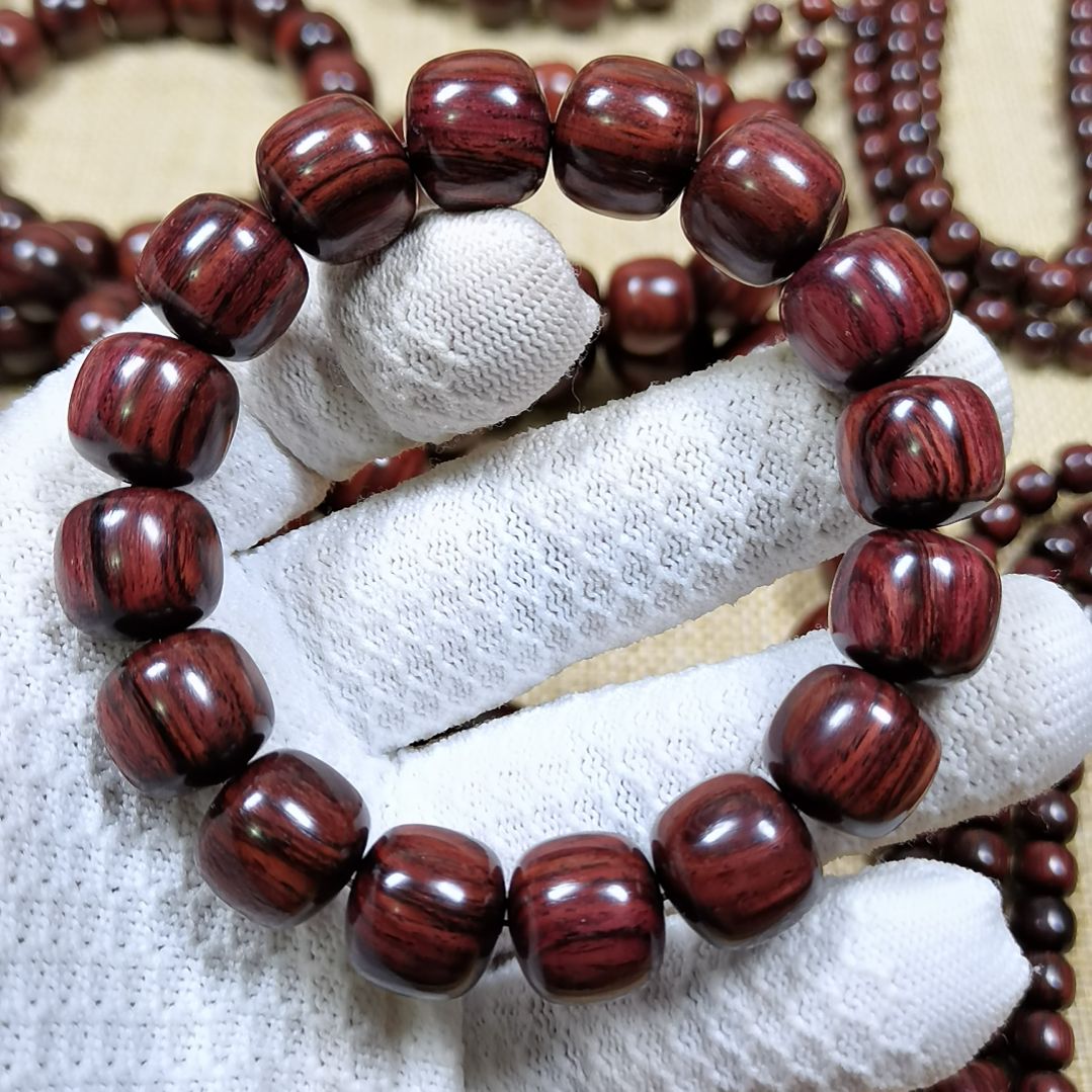 黄花梨/降香黄檀手串/手链海黄老料1314紫油梨