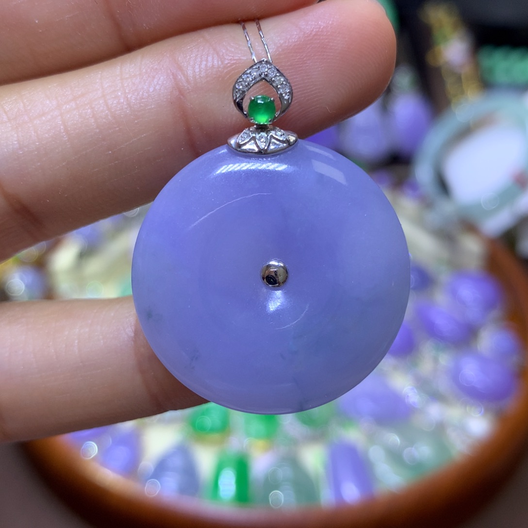 【闪购商品】翡翠颈饰18K金镶嵌翡翠