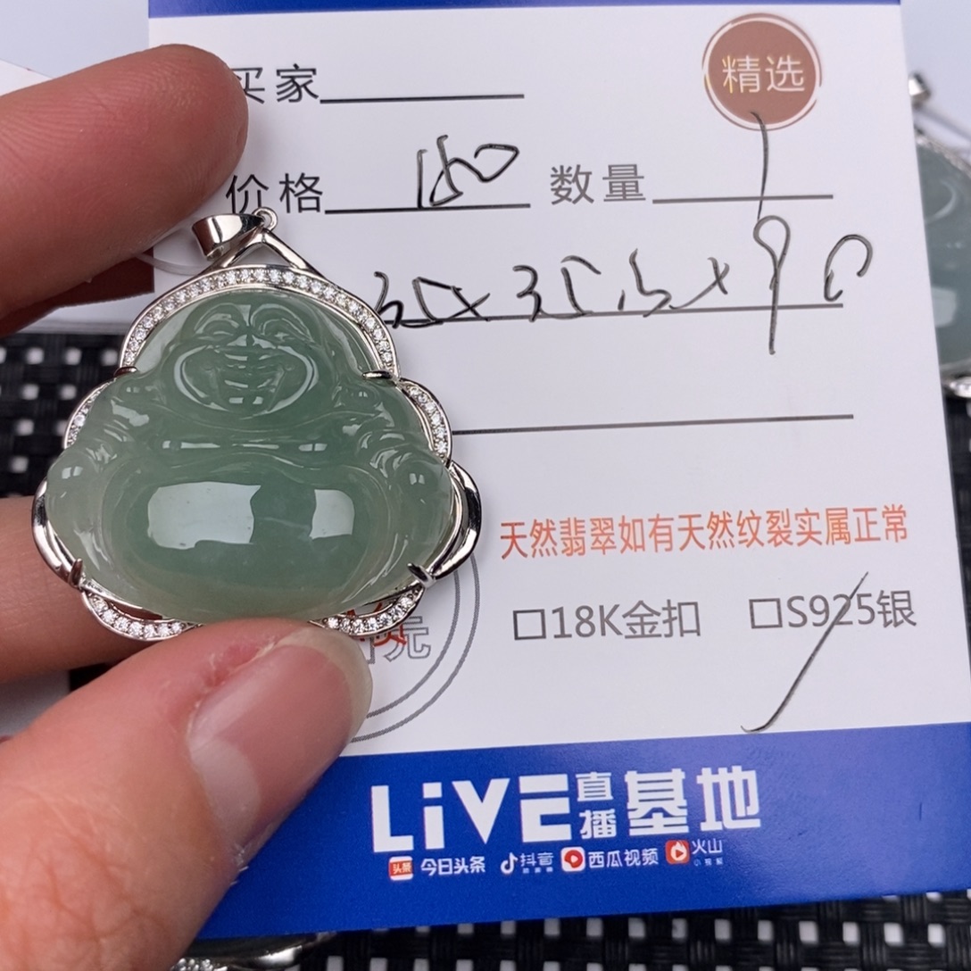 翡翠银S925镶嵌颈饰