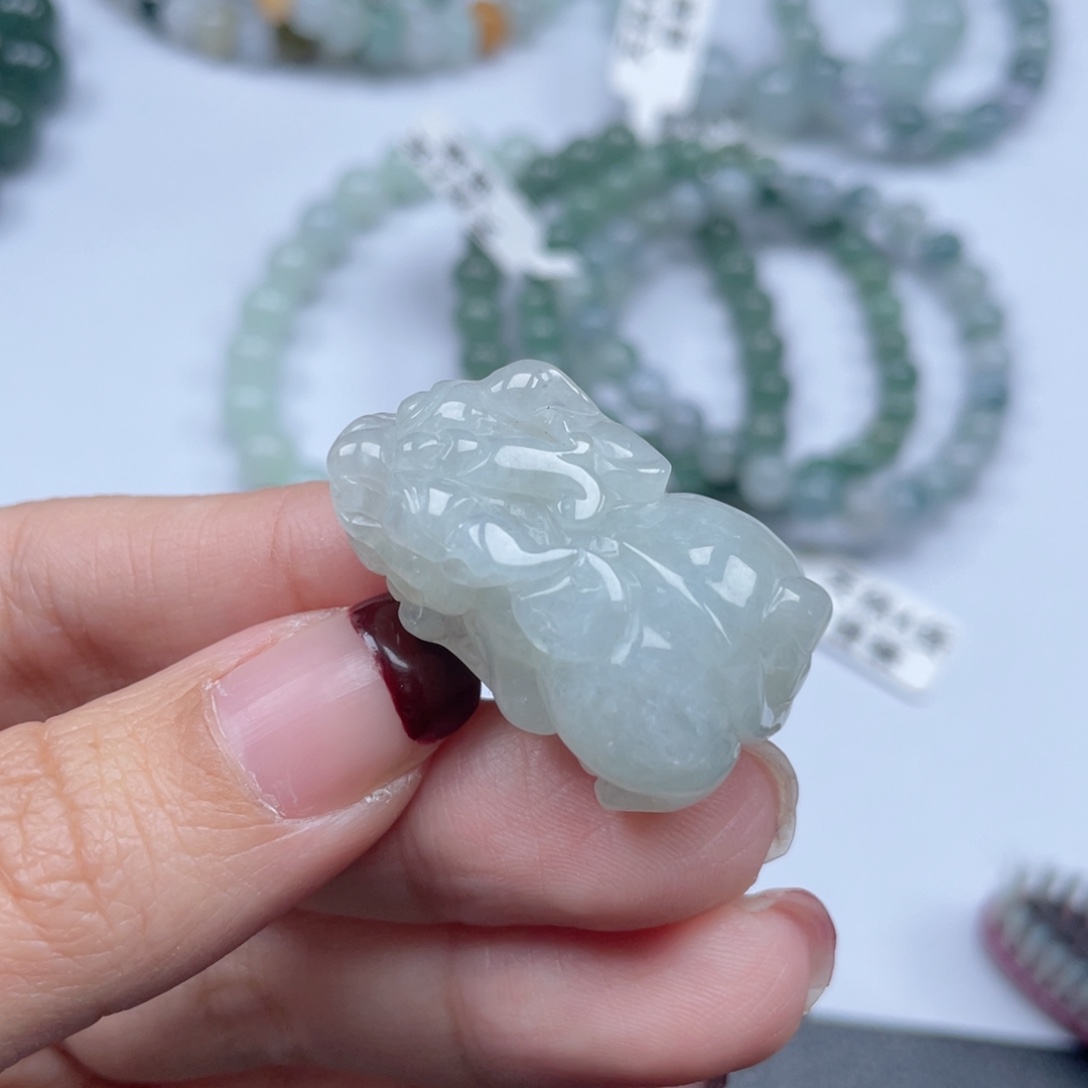 翡翠颈饰未镶嵌纯天然a货缅甸翡翠包邮