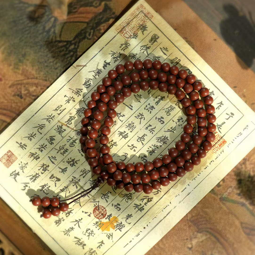 【文殊金莲香灰佛珠】（0.8*108）一脉香传-和济堂限量手持念珠108颗