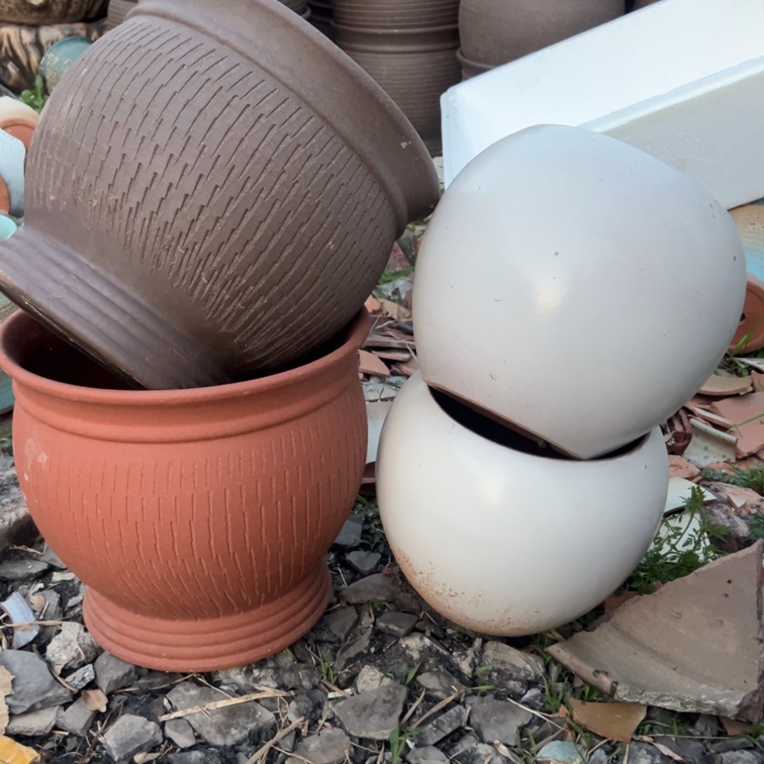 紫砂花盆灯笼正品        白球  瑕疵     