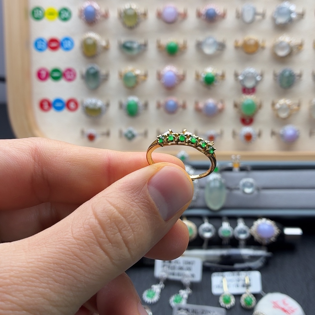 翡翠银S925镶嵌戒指