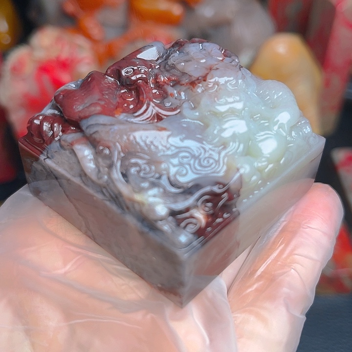 昌化石昌化朱沙冻精品印章