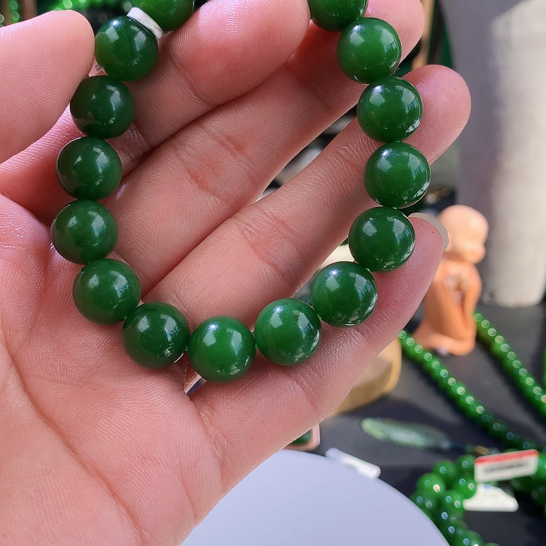 和田玉（碧玉）手链未镶嵌