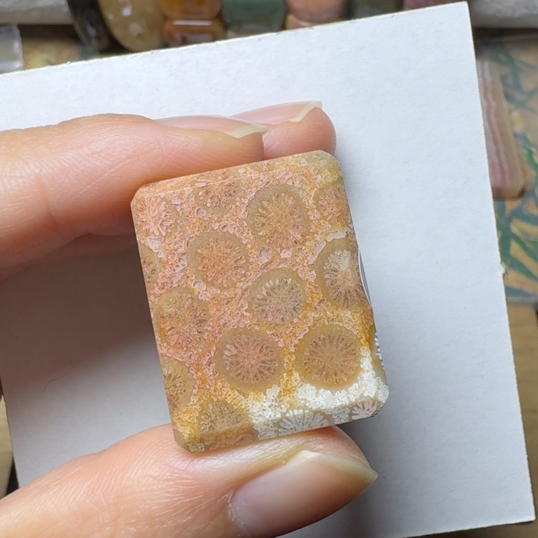 硅化玉黄粉花，可盘未镶嵌