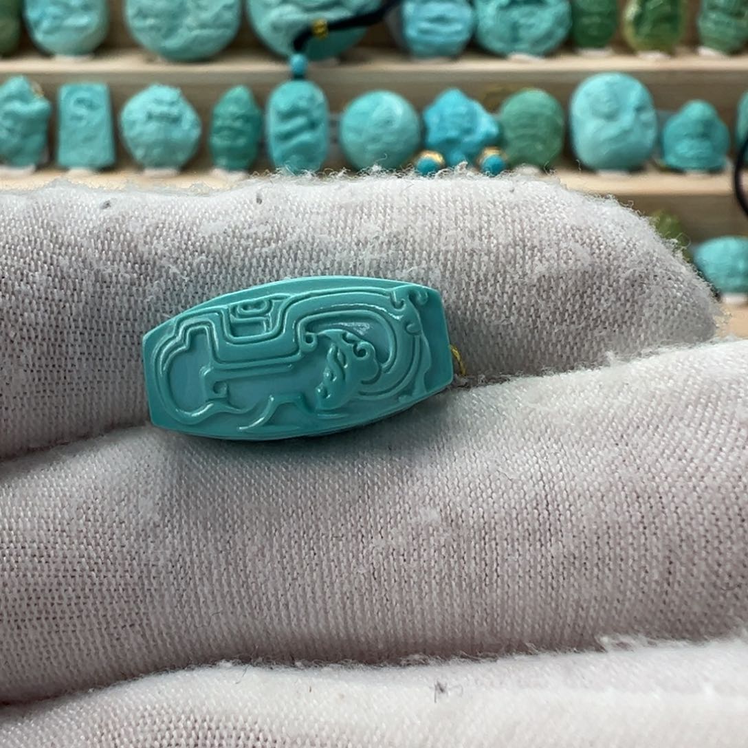 未镶嵌绿松石仿古珠9.8mm
