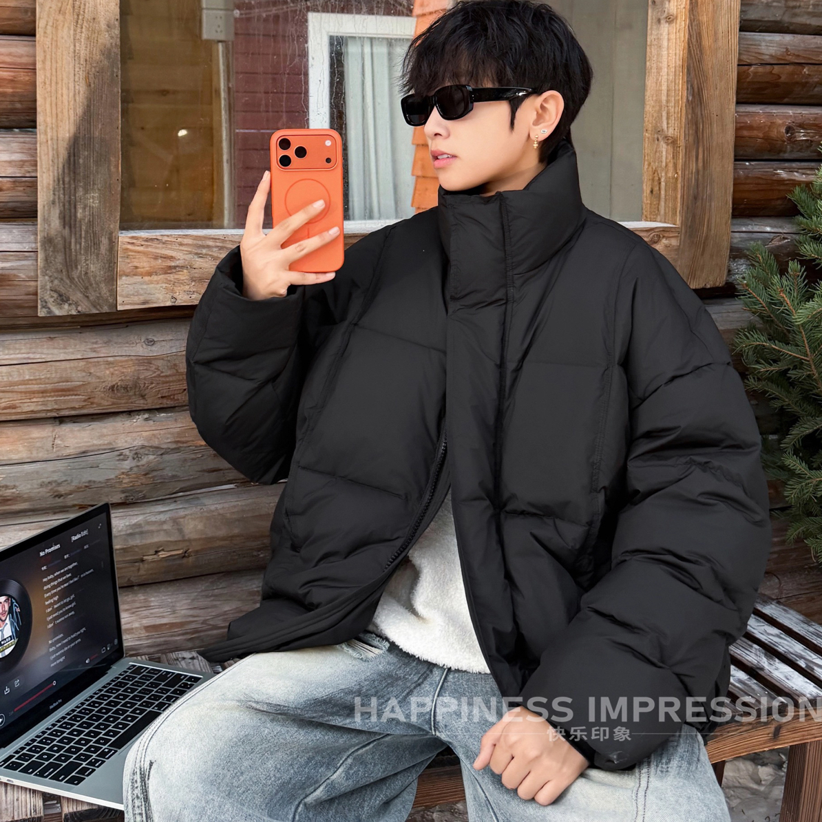 冬季立领白鸭绒加厚保暖云朵泡芙休闲面包外套