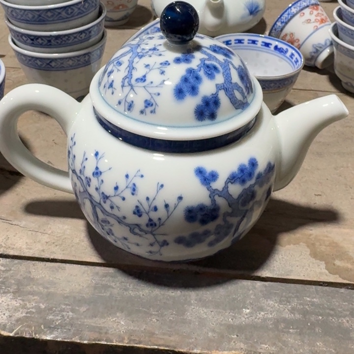 摆件岁寒三友茶壶摆件