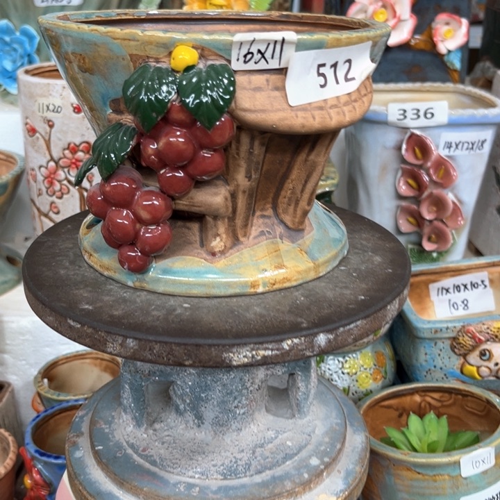 紫砂花盆粗陶材质多肉花盆