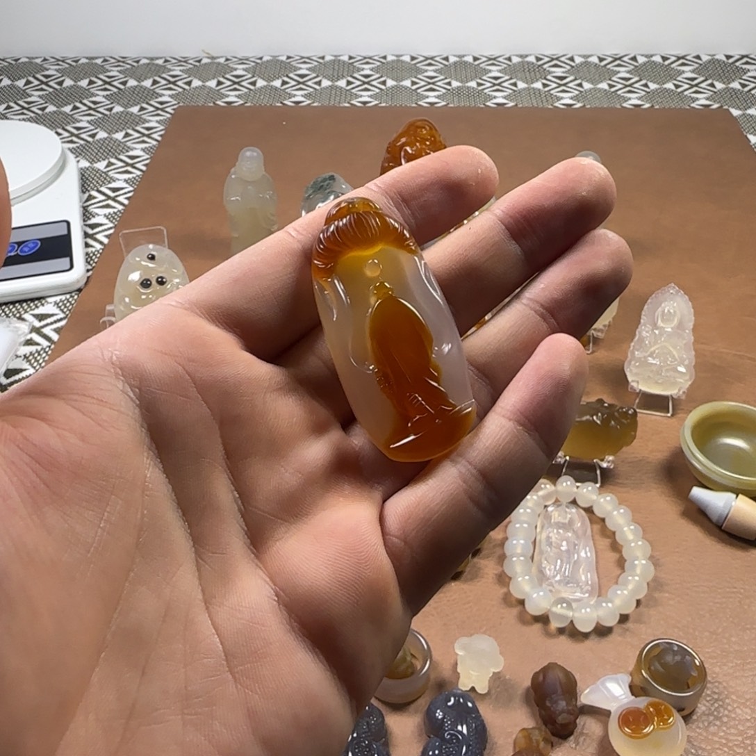 玛瑙/玉髓未镶嵌吊坠(不含链)