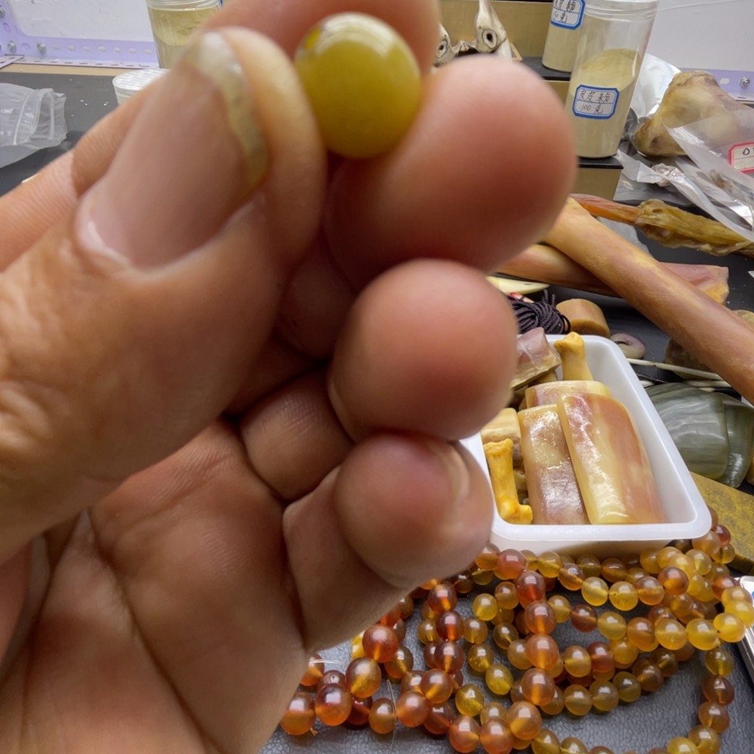 鹿骨手串/手链梦**逐手工制作工艺品摆件