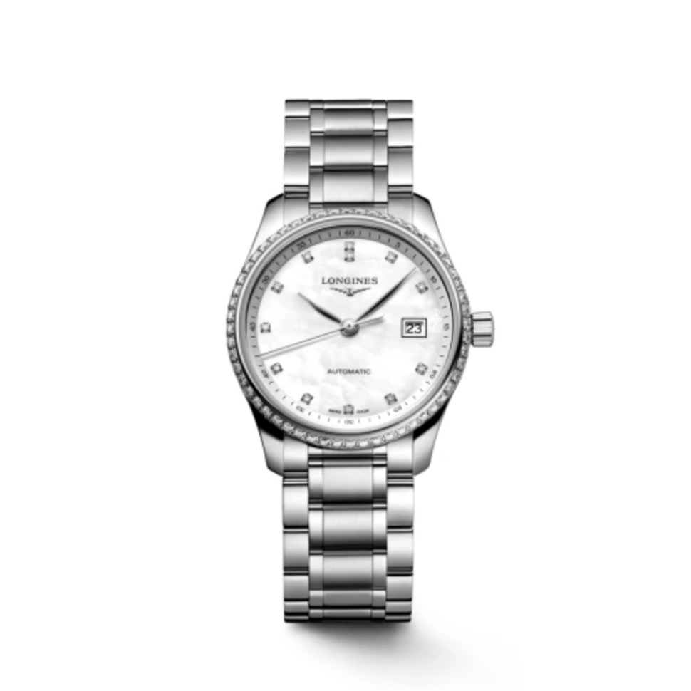 99新 Longines/浪琴 名匠257满钻自动机械女士手表表径29