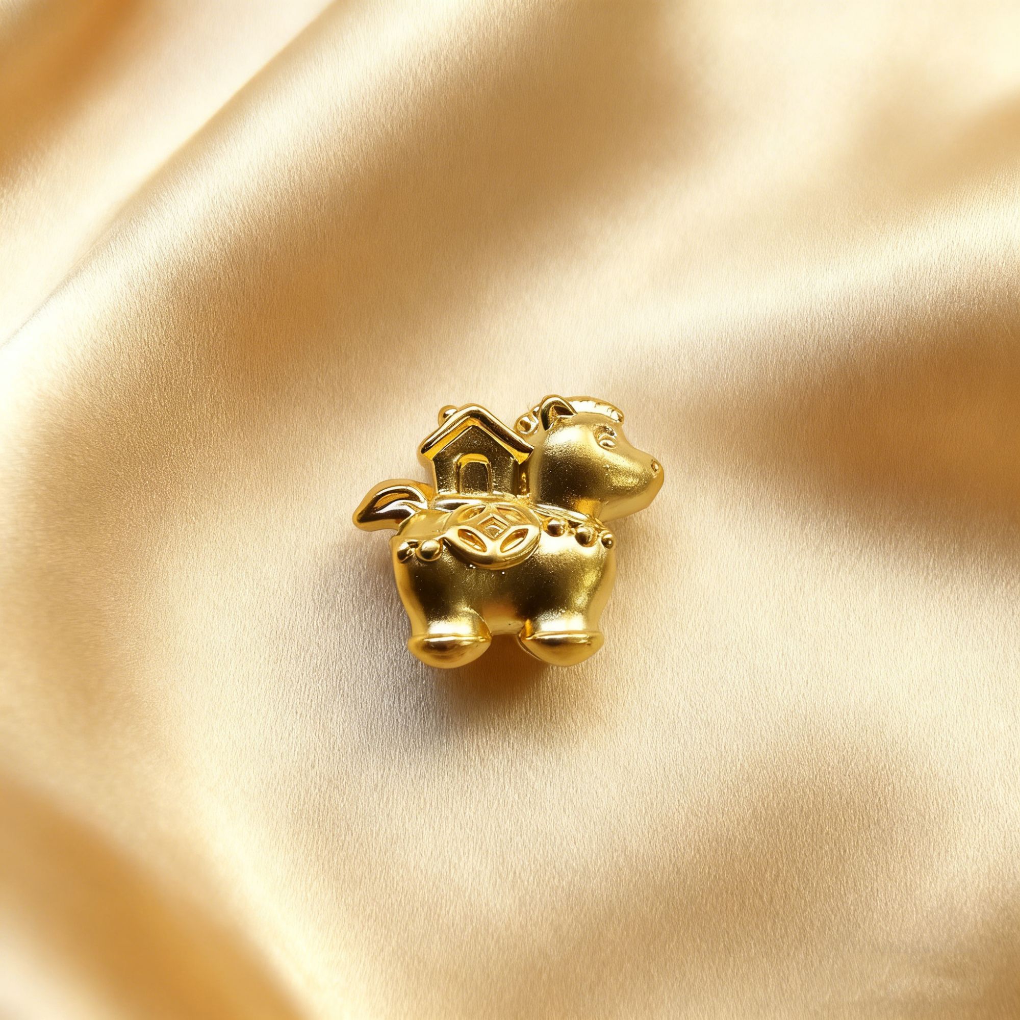 【黄金】足金999马上有房素金 中穿 5D工艺XTN276