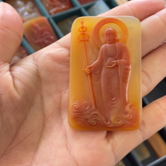 石英质玉（黄龙玉）挂件银S925镀金镶嵌