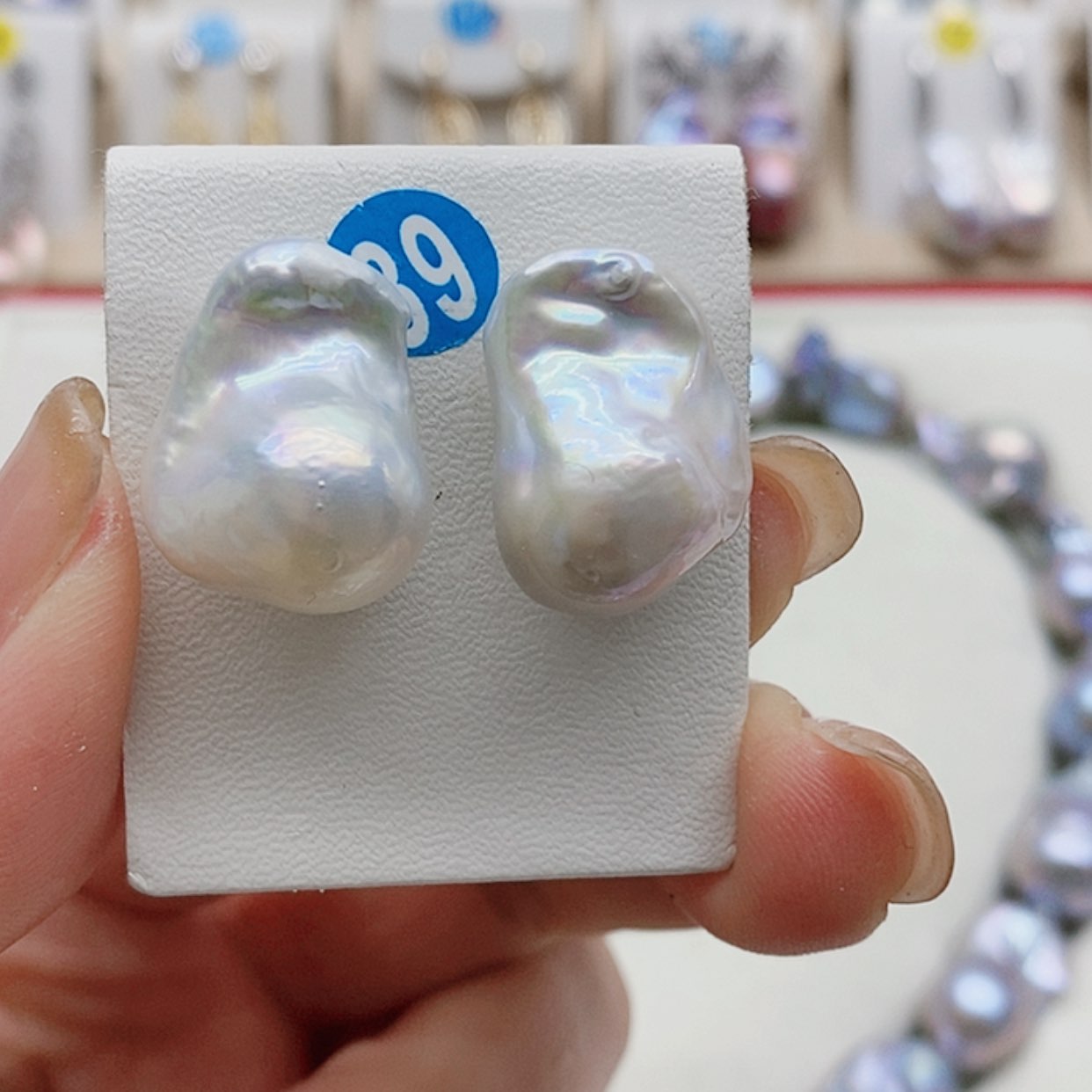 【闪购商品】淡水珍珠耳饰银S925镶嵌