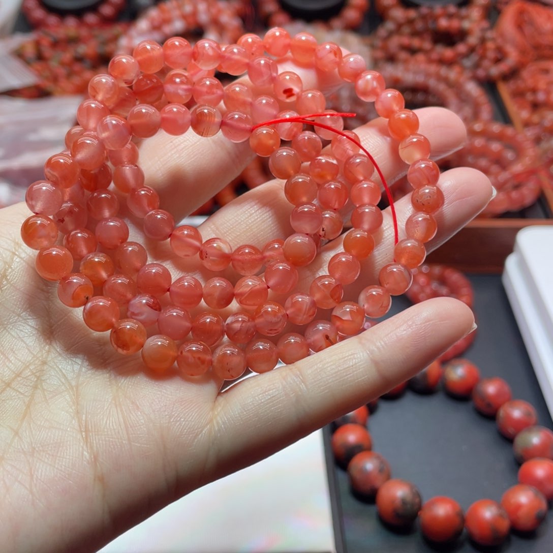 南红玛瑙手链未镶嵌